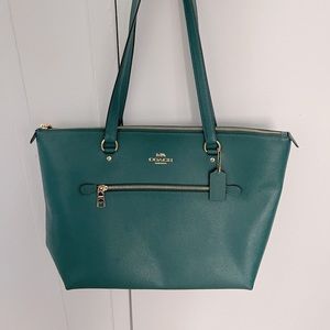 Emerald green COACH purse